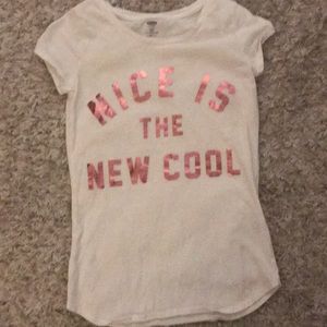 Girly “nice is the new cool” top